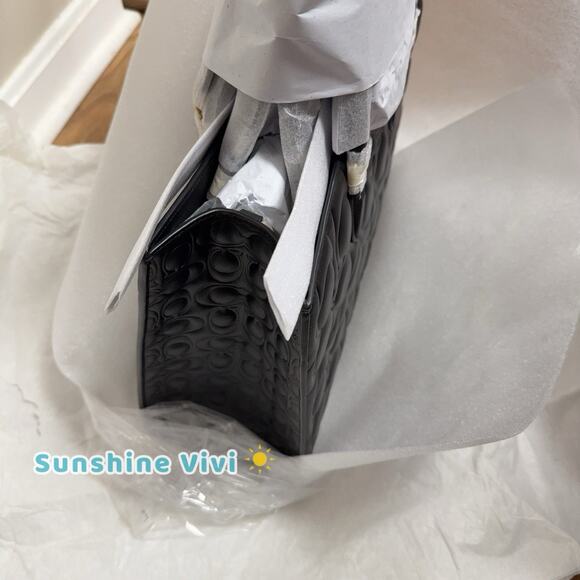 NWT Limited Coach Large Maggie Tote Bag In Blocked Signature Leather CY672 Black - Picture 13 of 15